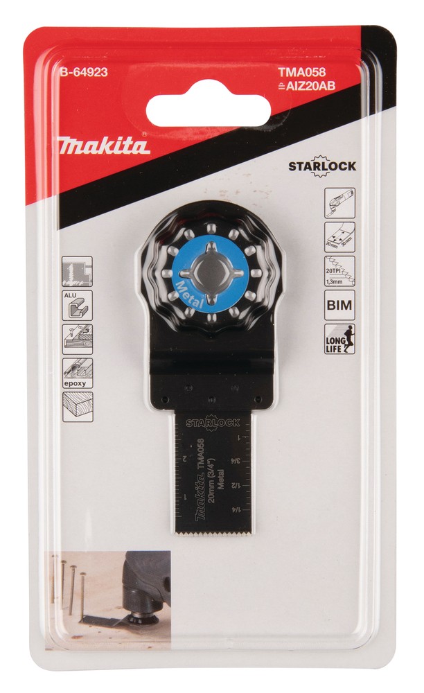 ใบตัดเอนกประสงค์ MAKITA TMA058 ขนาด 20×30mm. (B-64923) (STARLOCK)