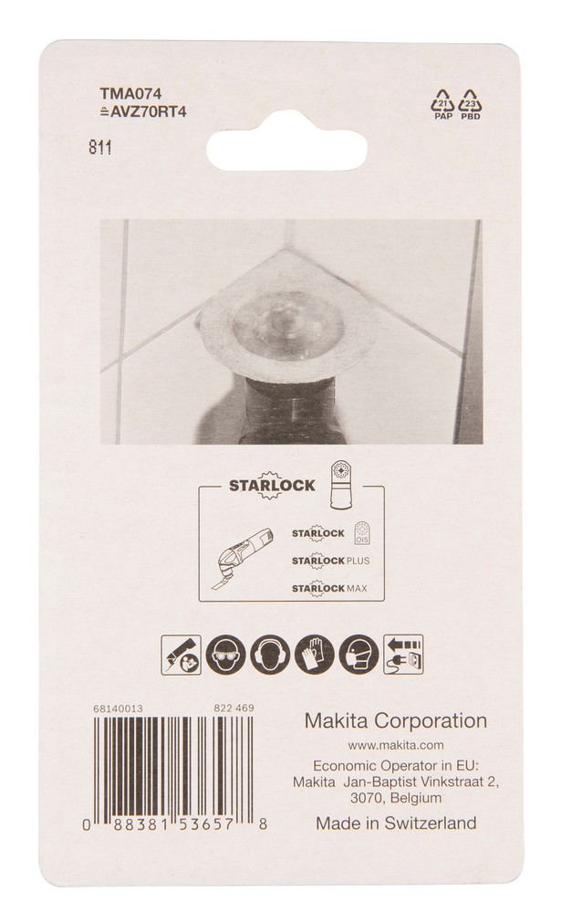 ใบมัลติทูล ใบเซาะร่องเอนกประสงค์ MAKITA TMA074 ขนาด 70mm. (B-65078) (STARLOCK)