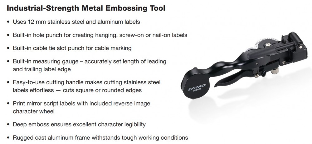เครื่องปั๊มตัวอักษร Dymo M1011 Metal tape embosser