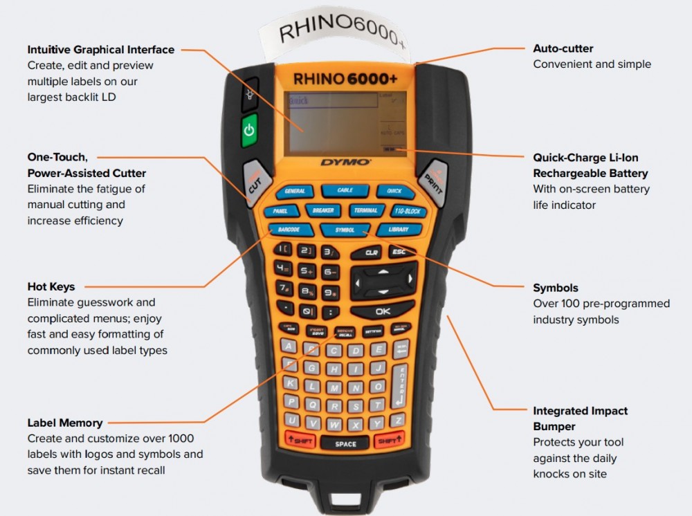 เครื่องพิมพ์ฉลาก DYMO Rhino 6000+ Industrial Label Maker