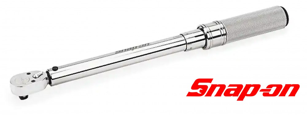 SNAP-ON 3/8 inch Drive Newton Meter Adjustable Click-Type Fixed Ratchet Torque Wrench (10-50 Nm)