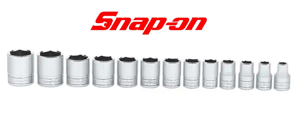 Snap-On 13 pc 1/2 inch Drive 6-Point SAE Flank Drive® Shallow Socket Set (3/8-1-1/8 inch)