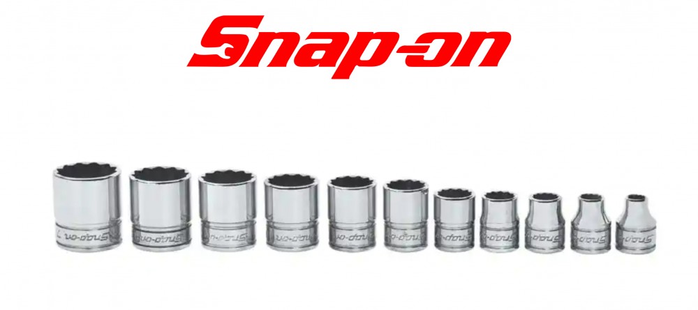 ชุดลูกบล็อกสั้น 12 เหลี่ยม 11 ชิ้น ขนาด 3/8 นิ้ว Snap-On 211FY SAE Flank Drive® Shallow Socket Set (1/4, 5/16, 3/8-7/8 นิ้ว)