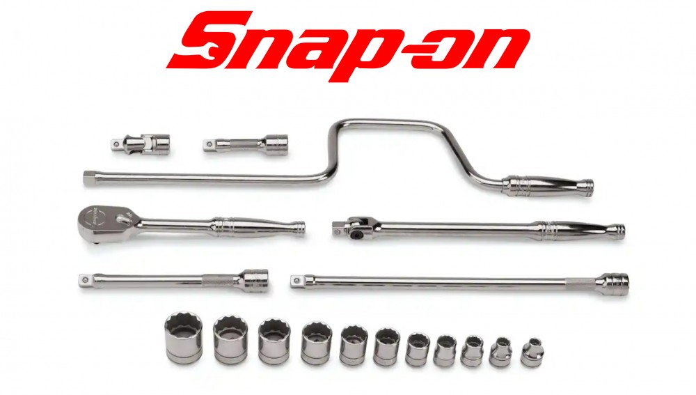 Snap-On 18 pc 3/8 inch Drive 12-Point SAE General Service Socket Set