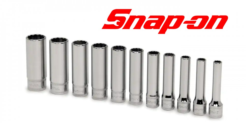 ชุดลูกบล็อก 12 เหลี่ยม 11 ชิ้น ขนาด 1/4 นิ้ว Snap-On 111STMMDY Flank Drive® Deep Socket Set (5-14 มม.)