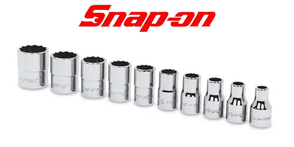 ชุดลูกบล็อกสั้น 12 เหลี่ยม 10 ชิ้น ขนาด 1/4 นิ้ว Snap-On 110TMDY SAE Flank Drive® Shallow Socket Set (3/16–9/16 นิ้ว)