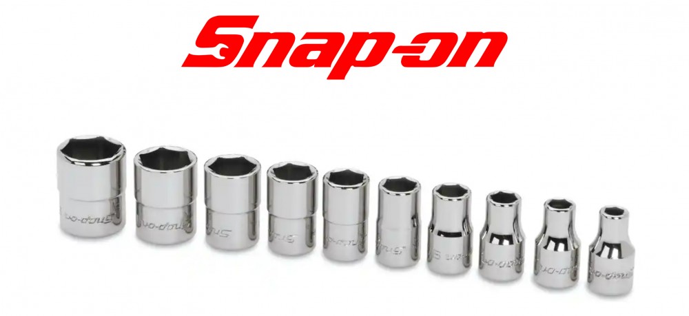 Snap-On 10 pc 1/4 inch Drive 6-Point SAE Flank Drive® Shallow Socket Set (3/16–9/16 inch)