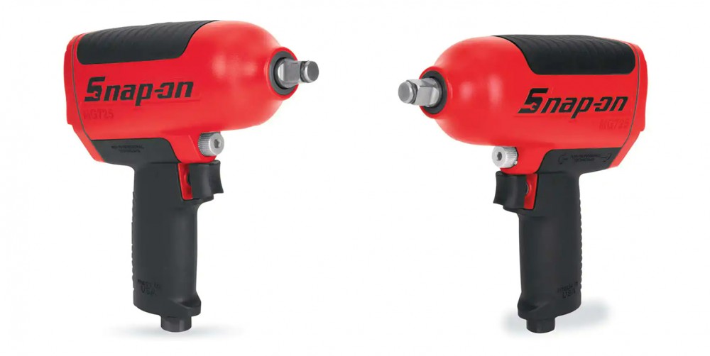 Snap-On 1/2 inch Drive Heavy-Duty Air Impact Wrench (Red)