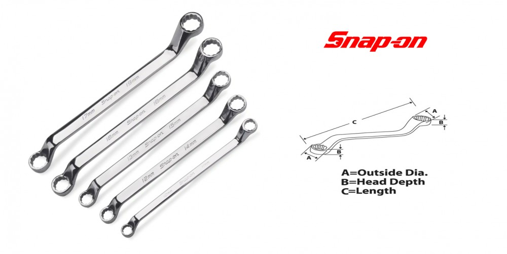 ชุดประแจแหวน 5 ชิ้น 12 เหลี่ยม Snap-On XOM605 Metric Box 60˚Deep