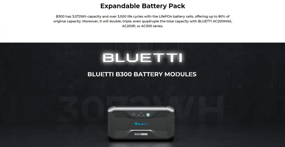 พาวเวอร์บ๊อก Bluetti B300 3072Wh