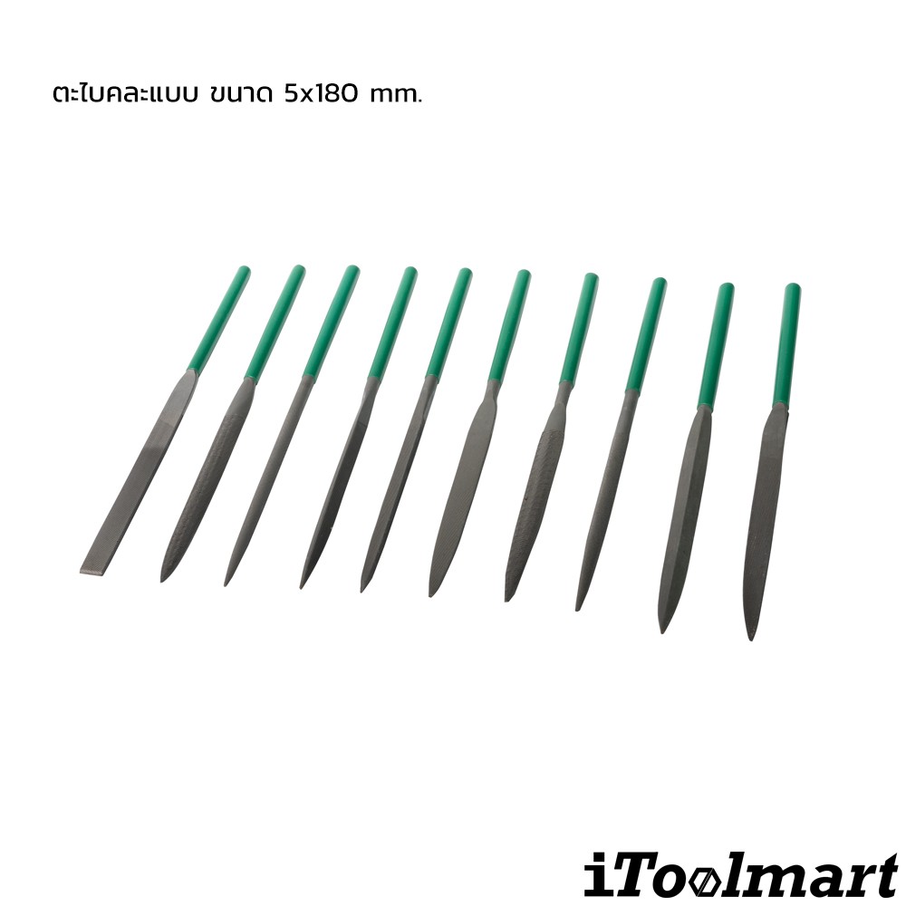 ชุดตะไบเข็มคละแบบ 10 ชิ้น 5x180 mm. SATA 03803