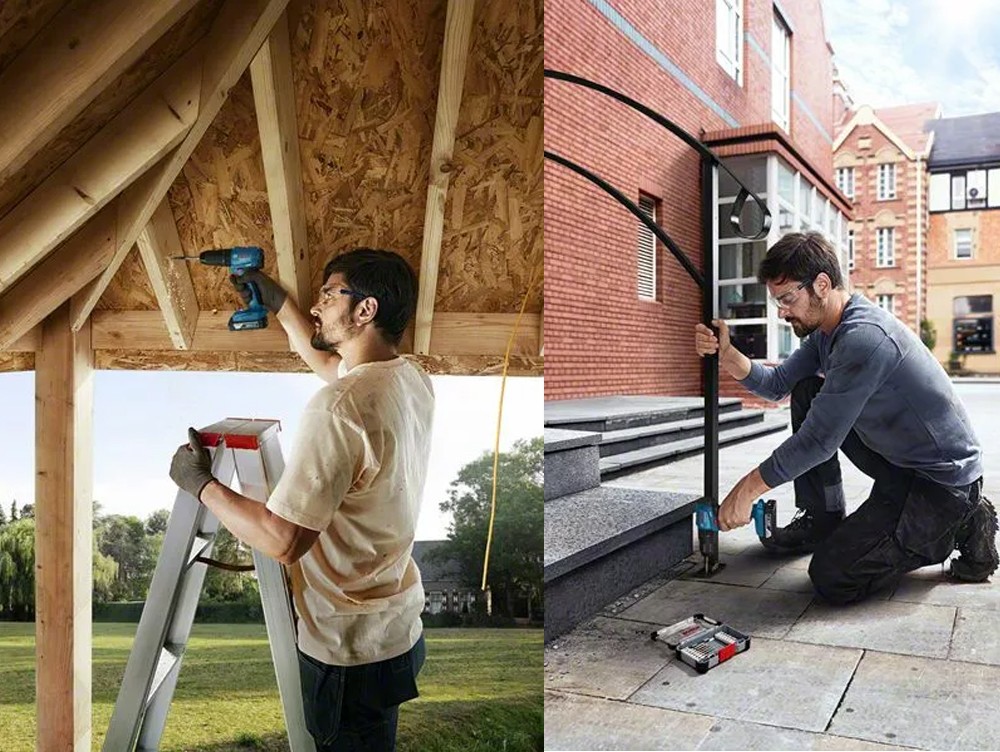 ชุดสุดคุ้ม สว่านกระแทกไร้สาย BOSCH GSB 185-LI + เครื่องเจียรไร้สาย BOSCH GWS 180 LI (พร้อมแท่นชาร์จและเเบตเตอรี่)
