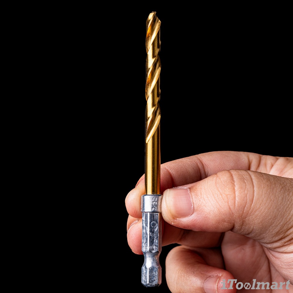ดอกสว่านเจาะเหล็กอย่างดี MONTANA MB-64611 เคลือบไทเทเนียม ก้าน HEX ขนาด 7/32 นิ้ว 5.6 mm