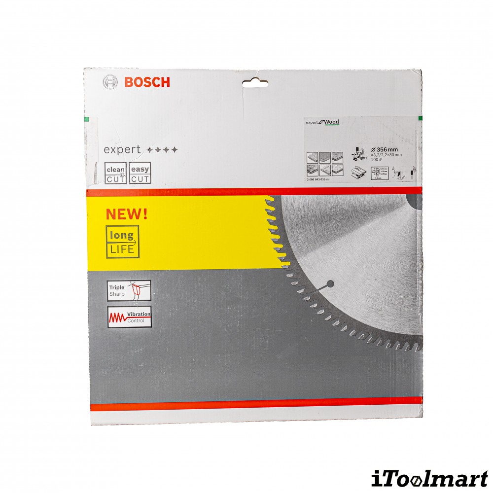 ใบเลื่อยวงเดือน BOSCH 2 608 643 035 ขนาด 14 นิ้ว 100 ฟัน (ตัดไม้)