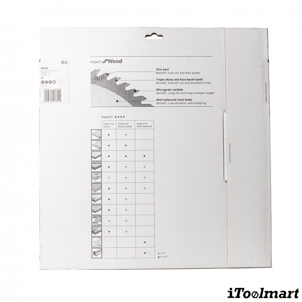 ใบเลื่อยวงเดือน BOSCH 2 608 643 035 ขนาด 14 นิ้ว 100 ฟัน (ตัดไม้)