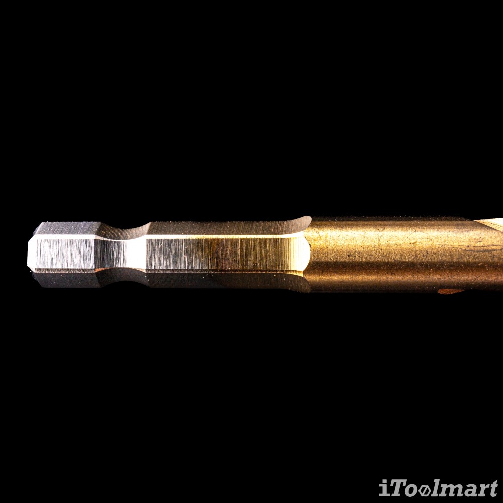 ดอกสว่านเจาะเหล็กอย่างดี MONTANA MB-64617 เคลือบไทเทเนียม ก้าน HEX ขนาด 5/16 นิ้ว 7.9 mm