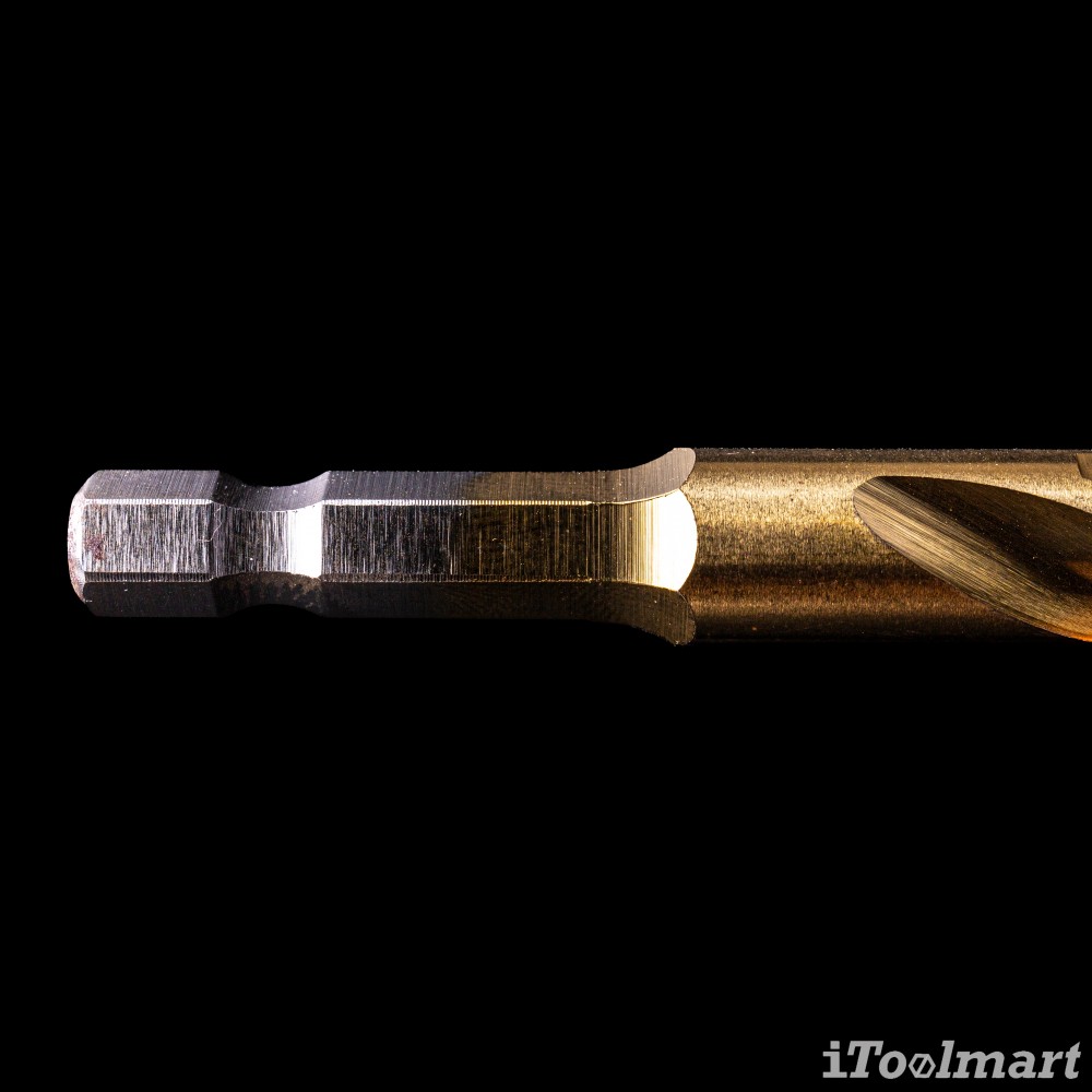 ดอกสว่านเจาะเหล็กอย่างดี MONTANA MB-64621 เคลือบไทเทเนียม ก้าน HEX ขนาด 3/8 นิ้ว 9.5 mm