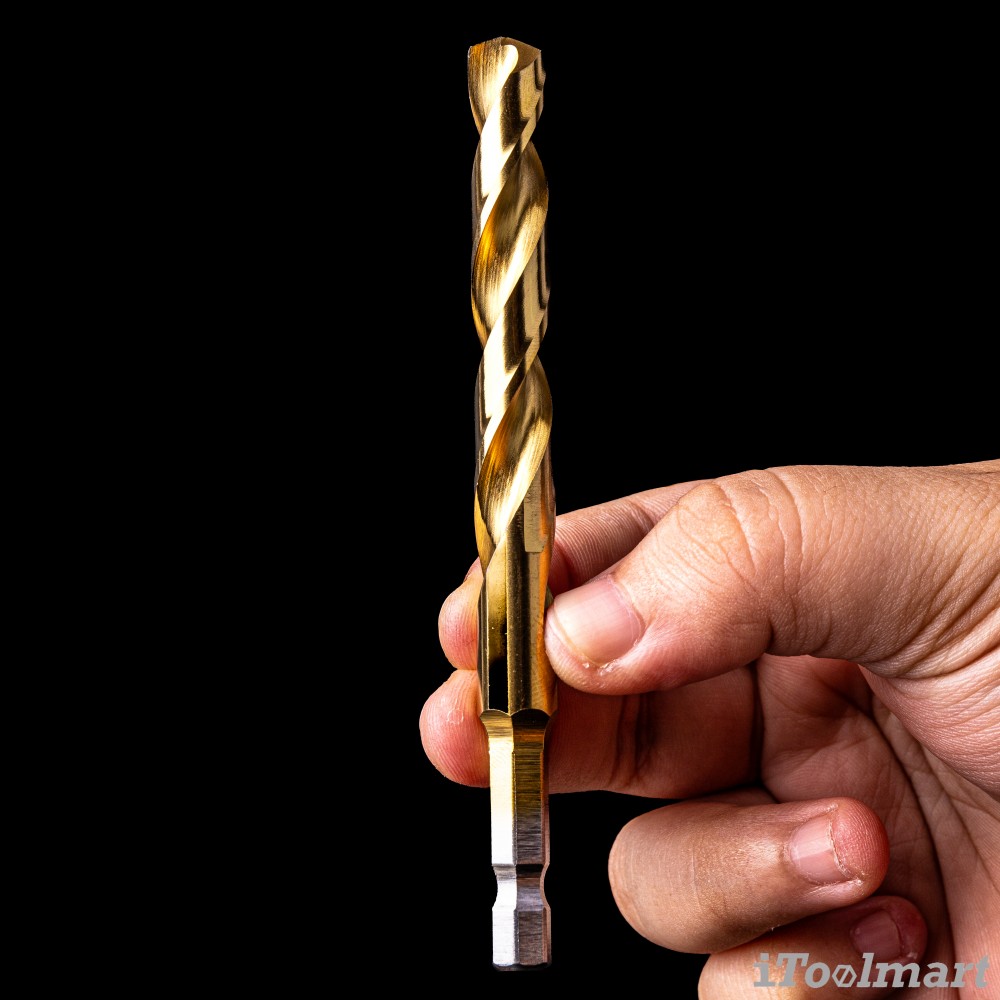 ดอกสว่านเจาะเหล็กอย่างดี MONTANA MB-64621 เคลือบไทเทเนียม ก้าน HEX ขนาด 3/8 นิ้ว 9.5 mm