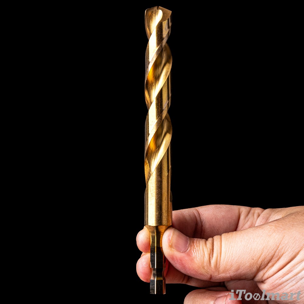 ดอกสว่านเจาะเหล็กอย่างดี MONTANA MB-64629 เคลือบไทเทเนียม ก้าน HEX ขนาด 1/2 นิ้ว 12.7 mm
