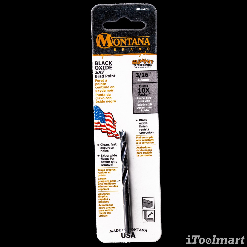 ดอกสว่านเจาะไม้ MONTANA MB-64709 X29 ขนาด 3/16 นิ้ว 4.8 mm