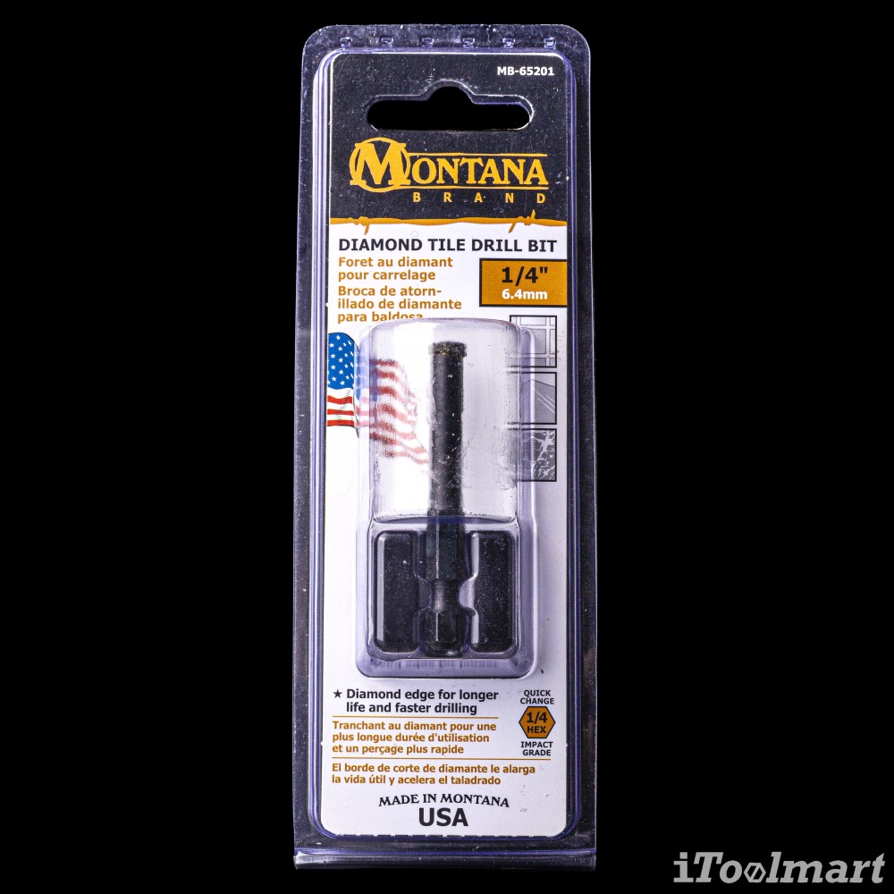 ดอกสว่านเจาะกระเบื้อง MONTANA MB-65201 ขนาด 1/4 นิ้ว