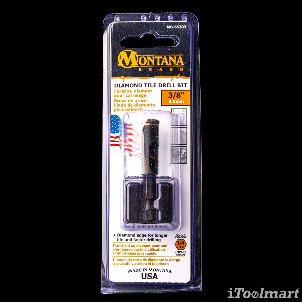 ดอกสว่านเจาะกระเบื้อง MONTANA MB-65203 ขนาด 3/8 นิ้ว