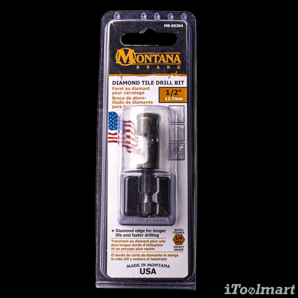 ดอกสว่านเจาะกระเบื้อง MONTANA MB-65204 ขนาด 1/2 นิ้ว 12.7 mm