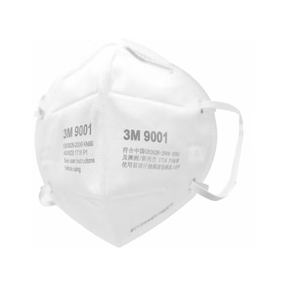 ผ้าปิดจมูก 3M 9001 หน้ากาก P1 หน้ากากป้องกัน ฝุ่น ละออง แบบพับได้ สายคล้องหู (50ชิ้น)