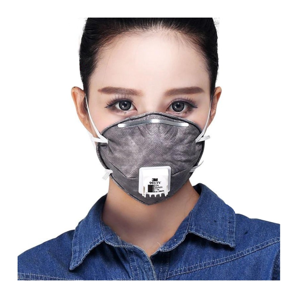 ผ้าปิดจมูก 3M 9913V หน้ากาก P1 หน้ากากกรองไอระเหยสารอินทรีย์ (10ชิ้น)