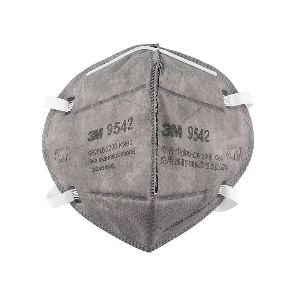 ผ้าปิดจมูก 3M 9542 หน้ากาก P2 หน้ากากคาร์บอน แบบคาดศรีษะ (25ชิ้น)