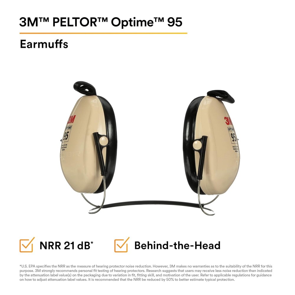 ที่ครอบหูลดเสียง 3M H6B/V PELTOR Optime 95 แบบคาดหลังศีรษะ
