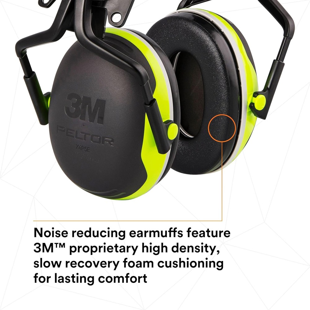 ที่ครอบหูลดเสียง 3M X4P5E PELTOR แบบติดหมวกนิรภัย ค่าการลดเสียง 25 เดซิเบล