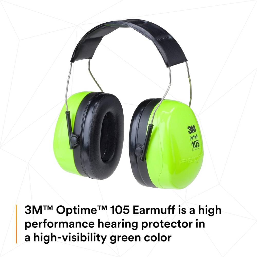 ที่ครอบหูลดเสียง 3M H10A HV PELTOR Optime 105 แบบคาดศีรษะ ค่าการลดเสียง 30 เดซิเบล