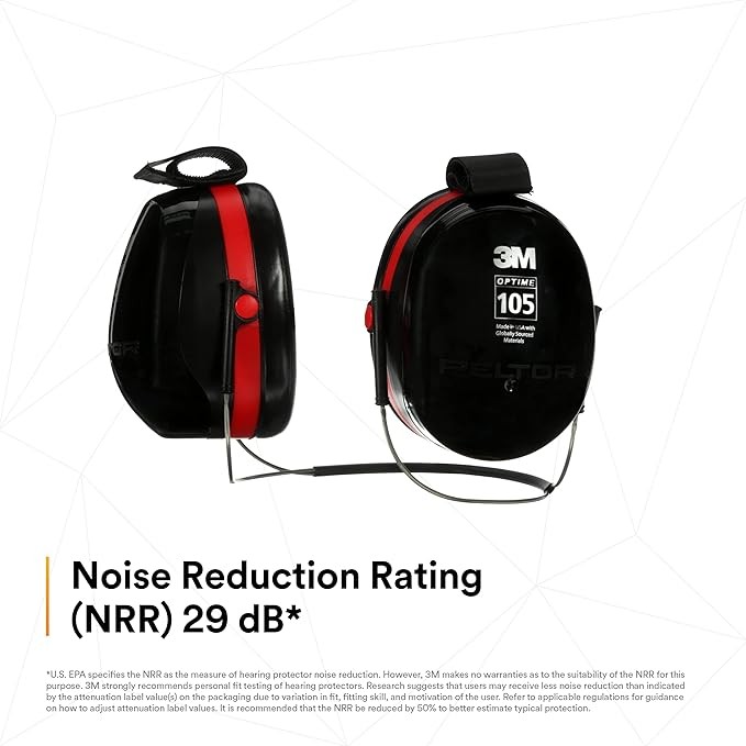ที่ครอบหูลดเสียง 3M H10B PELTOR Optime 105 แบบคล้องคอ ค่าการลดเสียง 29 เดซิเบล