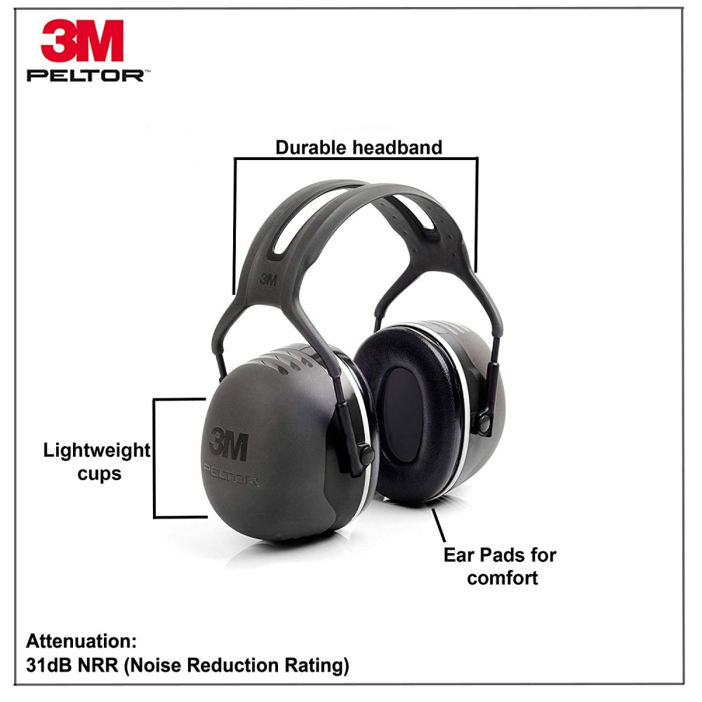 ที่ครอบหูลดเสียง 3M X5A PELTOR แบบคาดศีรษะ ค่าการลดเสียง 31 เดซิเบล
