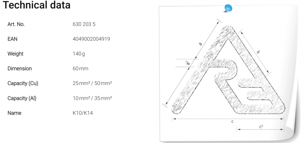 หัวย้ำ ดายย้ำ Rennsteig 630 203 5 Hexagonal Die Set K10/K14-7 หกเหลี่ยมสองด้าน