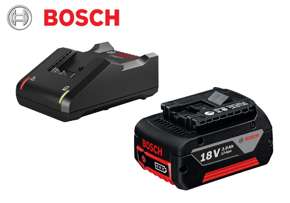 ชุดแบตเตอรี่ BOSCH Starter Kit 18V แบตเตอรี่ 3.0Ah. 1 ก้อน + แท่นชาร์จ GAL 18V-40