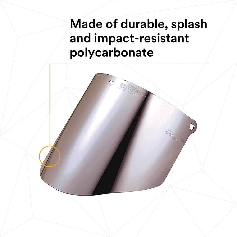 กระบังหน้า 3M WP96AL 82504-00000 เลนส์โพลีคาร์บอเนตเคลือบอลูมิเนียม สำหรับหน้ากากนิรภัย
