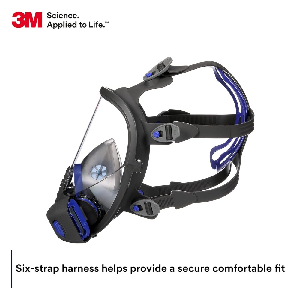 หน้ากากกันสารเคมี 3M FF-802 Secure Click หน้ากากเปลี่ยนไส้กรองชนิดเต็มหน้า ขนาดกลาง