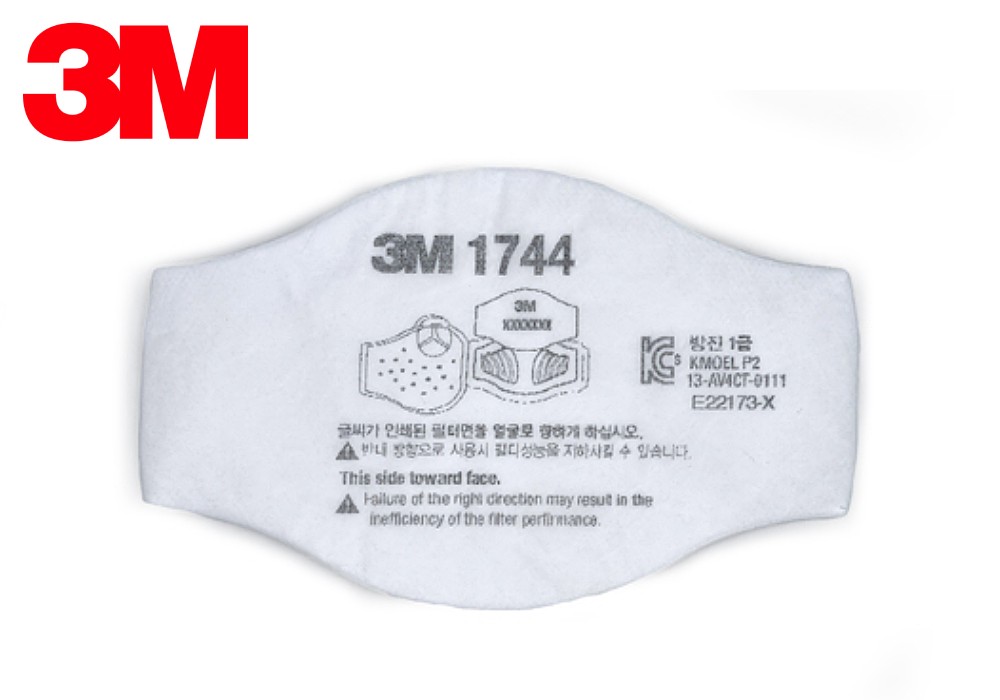 แผ่นกรอง 3M 1744 แผ่นกรองอนุภาค, P2