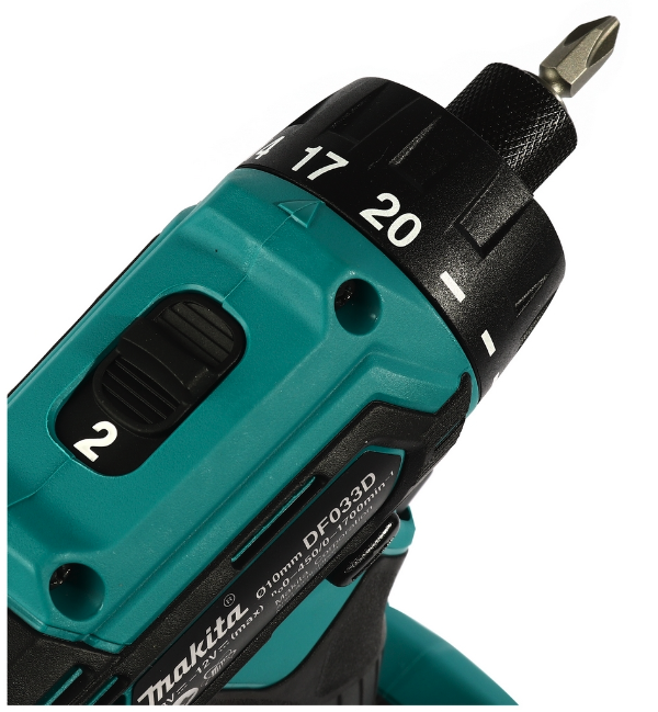 สว่านไขควงไร้สาย MAKITA DF033DZ ขนาด 1/4 นิ้ว 12V แรงบิด 28 นิวตันเมตร (ตัวเปล่า)