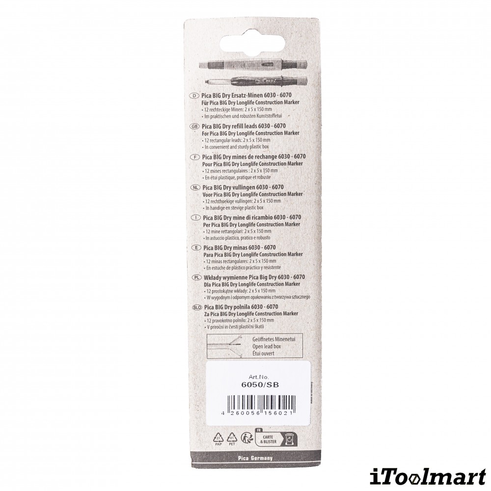 PICA BIG Dry refill leads 6050/SB 2H 2 x 5 mm.