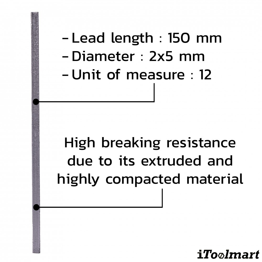 PICA BIG DRY refills ANILINE 2.0, All-weather leads 6051/SB 2 x 5 mm.