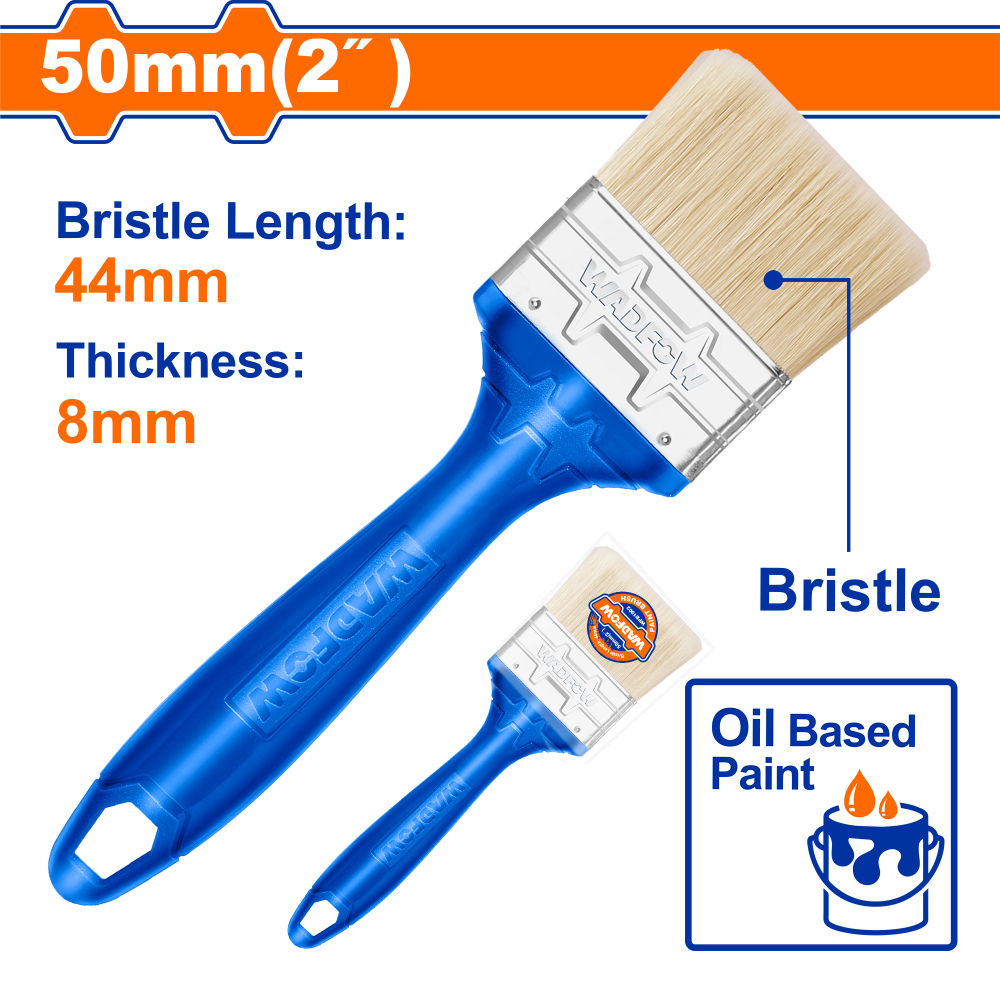 แปรงทาสี WADFOW WPB1902 ด้ามพลาสติก สำหรับสีน้ำมัน ขนาด 50 มม. (2 นิ้ว)