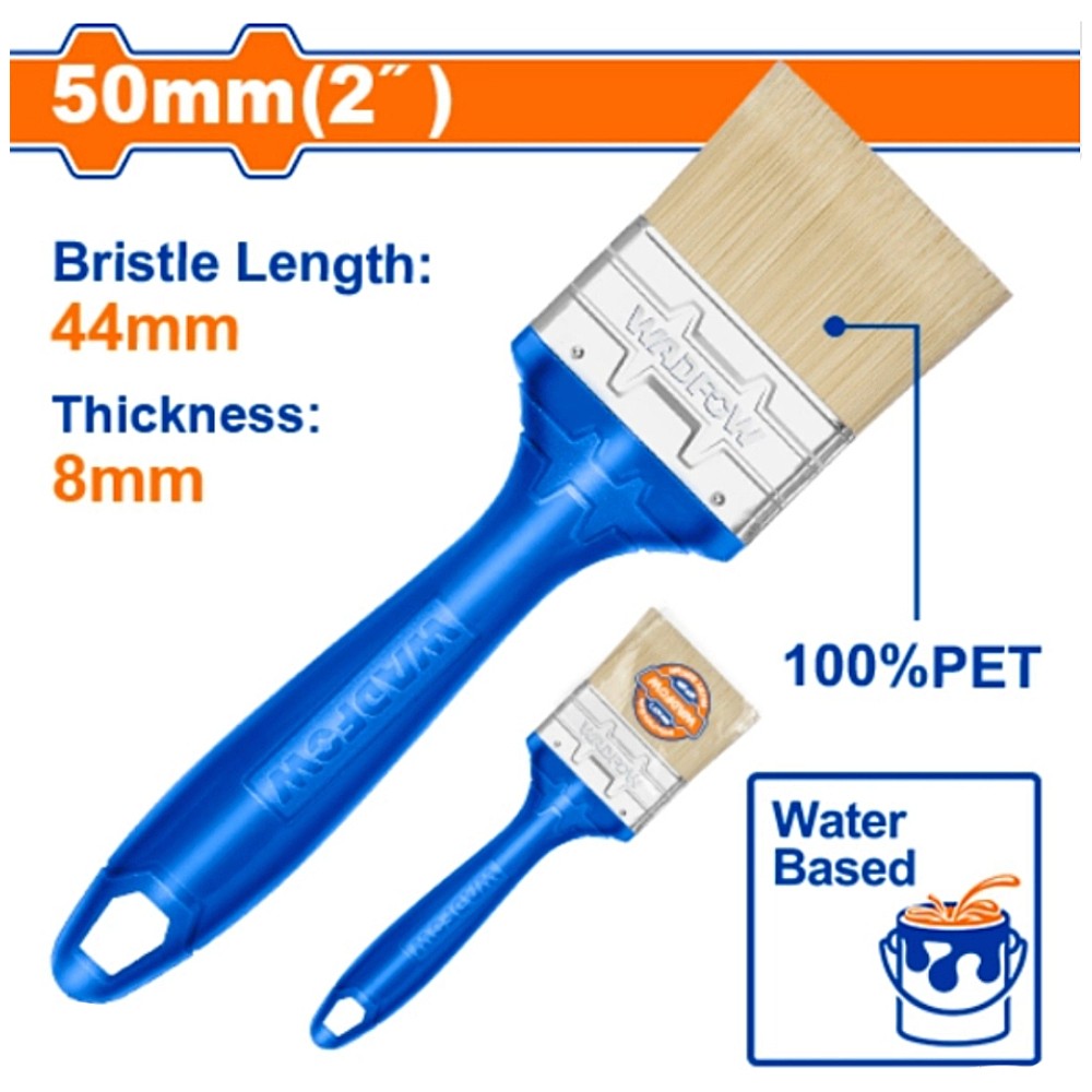 แปรงทาสี WADFOW WPB4902 ด้ามพลาสติก สำหรับสีน้ำ ขนาด 50 มม. (2 นิ้ว)