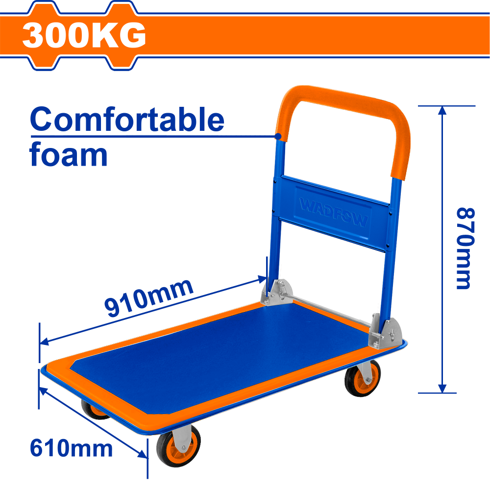 รถเข็นอเนกประสงค์ WADFOW WWB1330 สามารถพับได้ บรรทุกน้ำหนักได้ 300 กก.