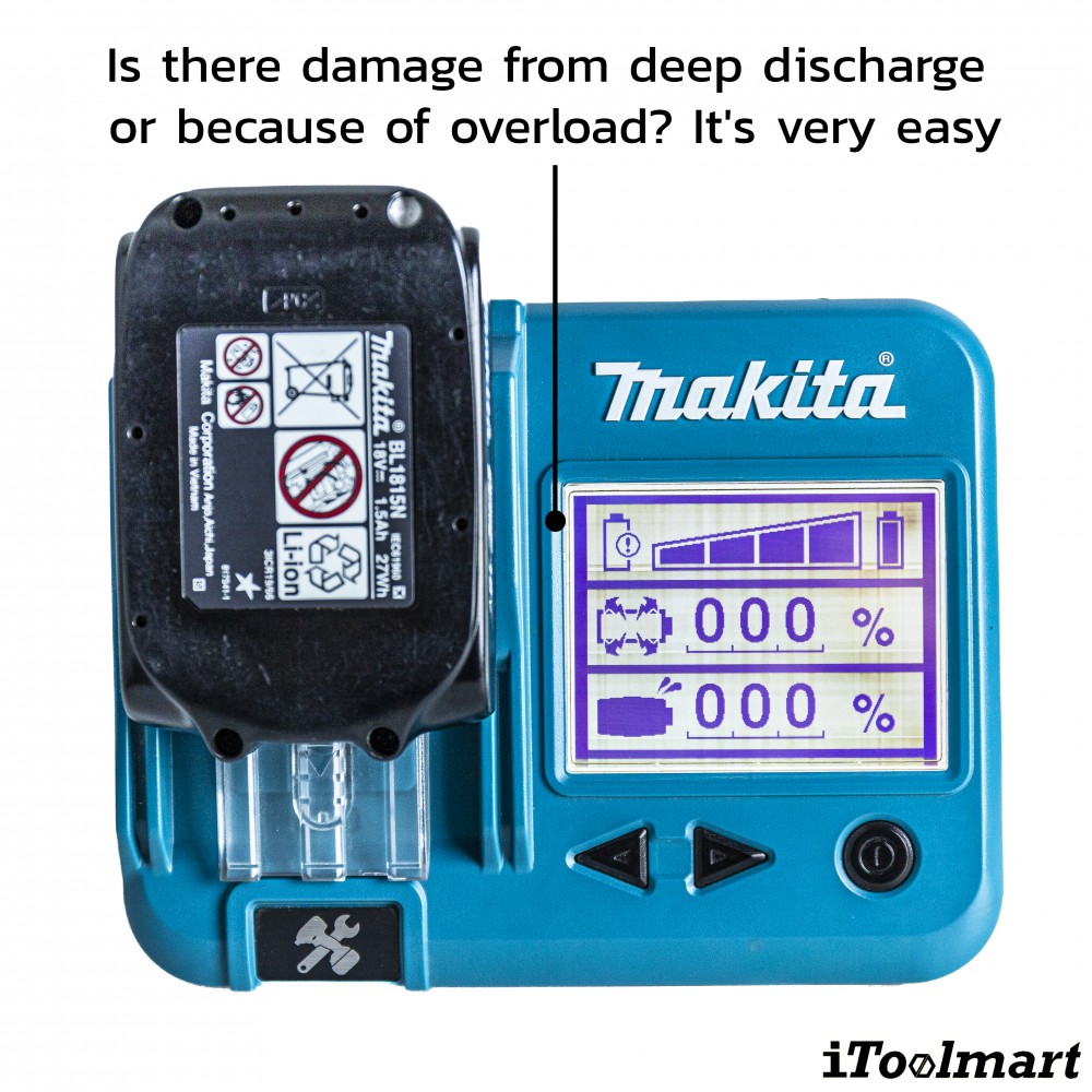 เครื่องทดสอบแบตเตอรี่ Makita BTC04 Portable Battery Checker for Battery 18V