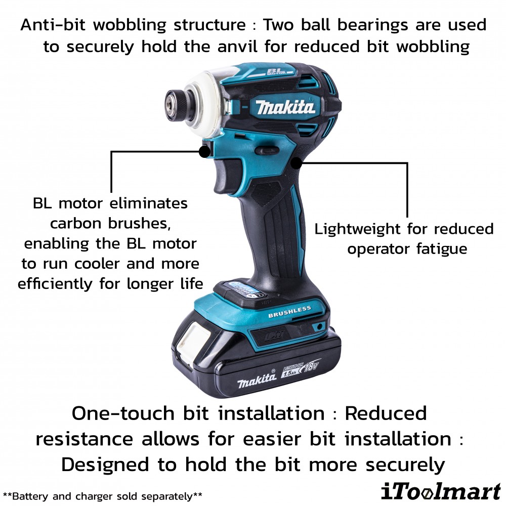 สว่านไขควงกระแทกไร้สาย MAKITA DTD172Z 18V  ตัวเปล่า 