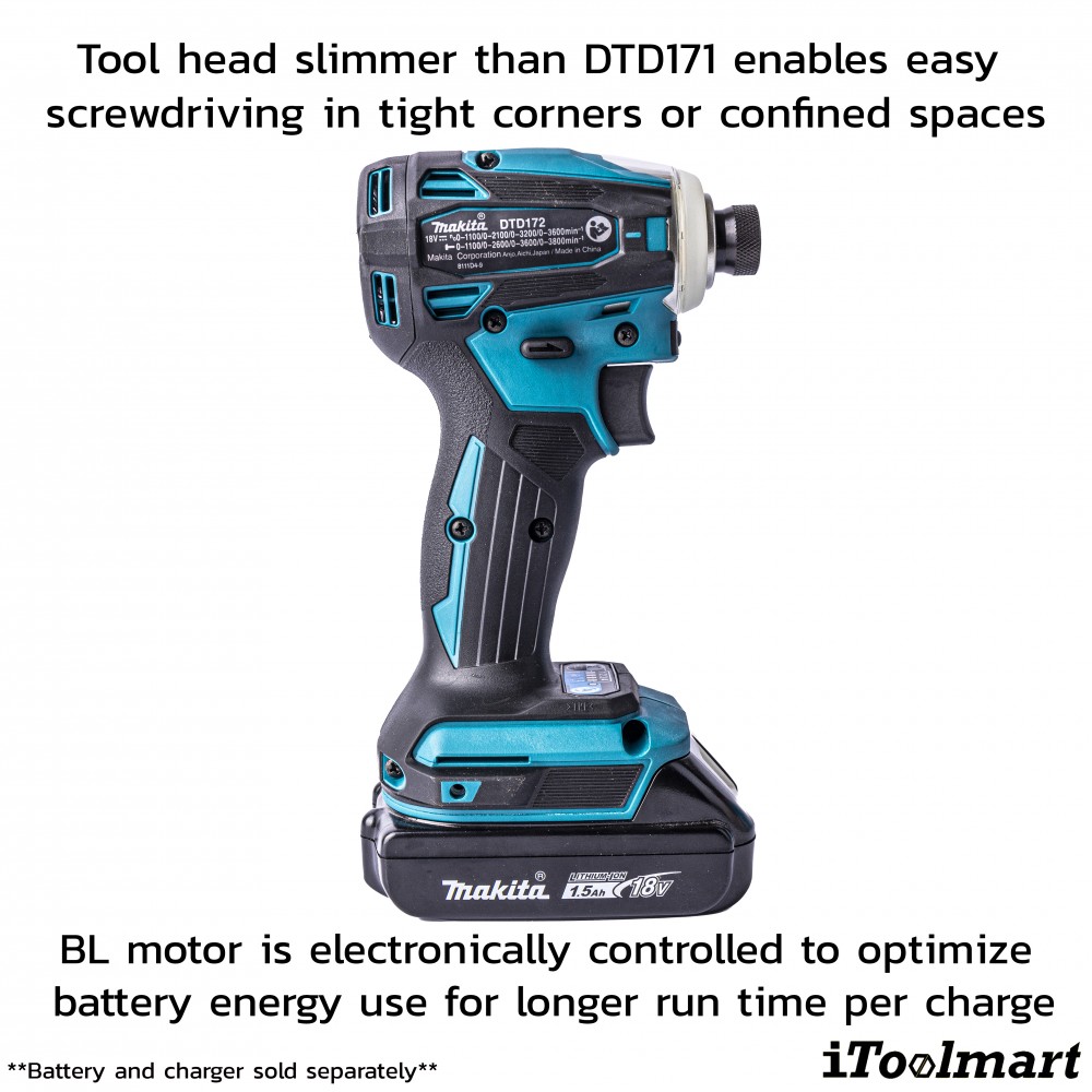 สว่านไขควงกระแทกไร้สาย MAKITA DTD172Z 18V  ตัวเปล่า 