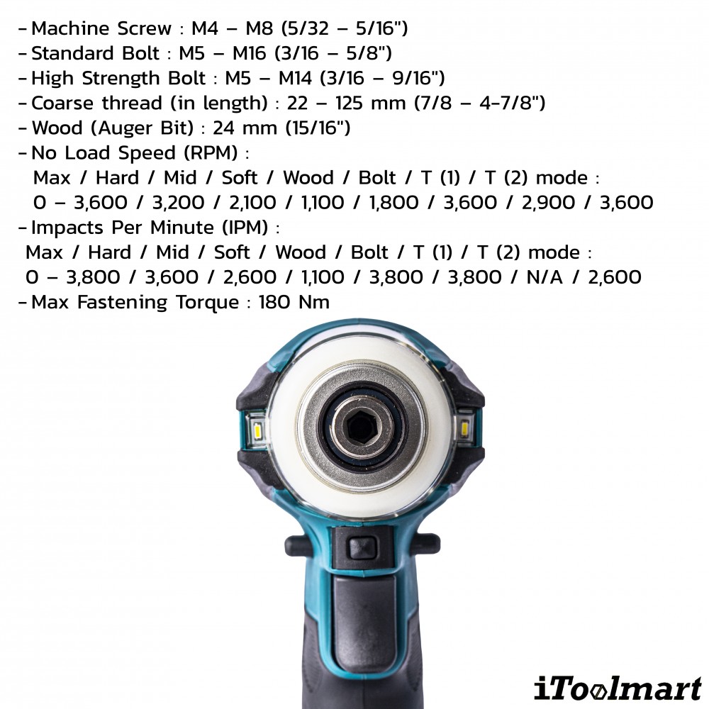 สว่านไขควงกระแทกไร้สาย MAKITA DTD172Z 18V  ตัวเปล่า 